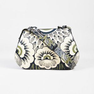 Valentino Runway Floral Print Leather Shoulder Bag